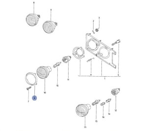 RAMKA PIERŚCIEŃ MOCUJĄCY HALOGEN REFLEKTOR GOLFI 1 PASSAT B1 SCIROCCO
