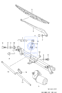 Nakładka na wycieraczkę Caddy 2 (95.11 - 06.03), Polo Classic (96.05 - 99.08)