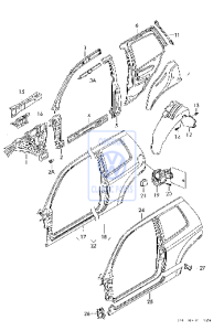 Wykładzina nadkola tylnego lewego pasuje do 3L Lupo