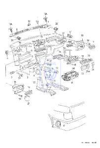 Prawy deflektor wody pasujący do Golfa 4 Cabriolet.