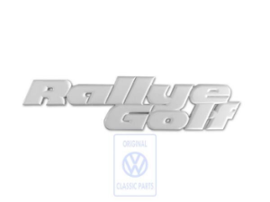Napis „RALLYE GOLF” z tyłu dla Volkswagena Golfa 2.