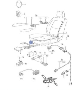 MATA GRZEJĄCA PODGRZEWANIE FOTELA VW T4