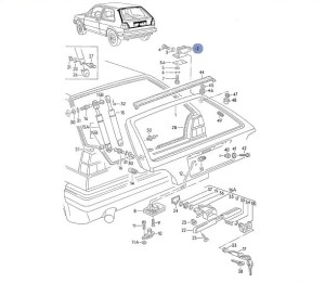 ZAWIAS TYLNEJ KLAPY VW GOLF 2 POLO 
