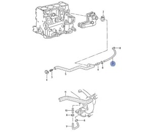 PRZEWÓD ODPOWIETRZAJĄCY SILNIKA VW CORRADO 9A 2.0