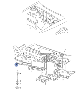 OSŁONA TERMICZNA TUNELU VW GOLF III VENTO 