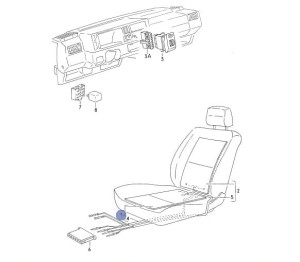 MATA PODGRZEWANIA SIEDZENIA SCIROCCO GOLF 1/2 T3 PASSAT