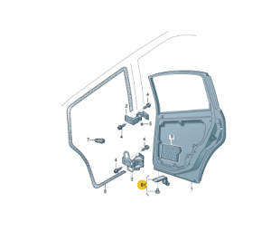 USZCZELKA DRZWI DÓŁ TYŁ VW PASSAT B5