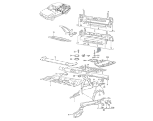 NOWY ORYGINALNY TYLNY PAS VW PASSAT B4 3A5813301