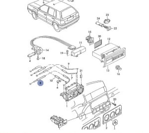 CIĘGNO KLAPY BLOKOWANIA WENTYLACJI VW GOLF 3 VENTO