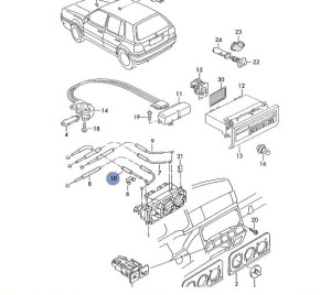 CIĘGNO KLAPY REGULACJI TEMPERATURY VW GOLF 3 VENTO 