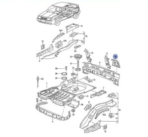 MOCOWANIE TYLNEJ LAMPY PRAWA VW CORRADO