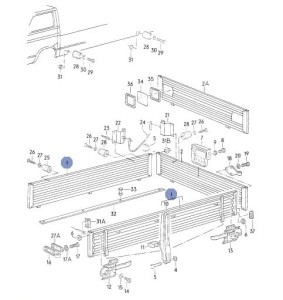 BURTA BOK KLAPA SKRZYNI VW T3 PRITSCHE lewa prawa