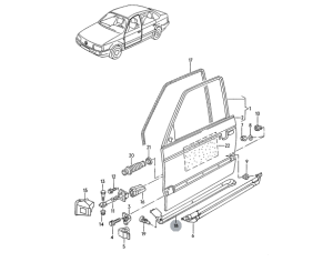 USZCZELKA DOLNA DRZWI PRZÓD VW PASSAT B4 